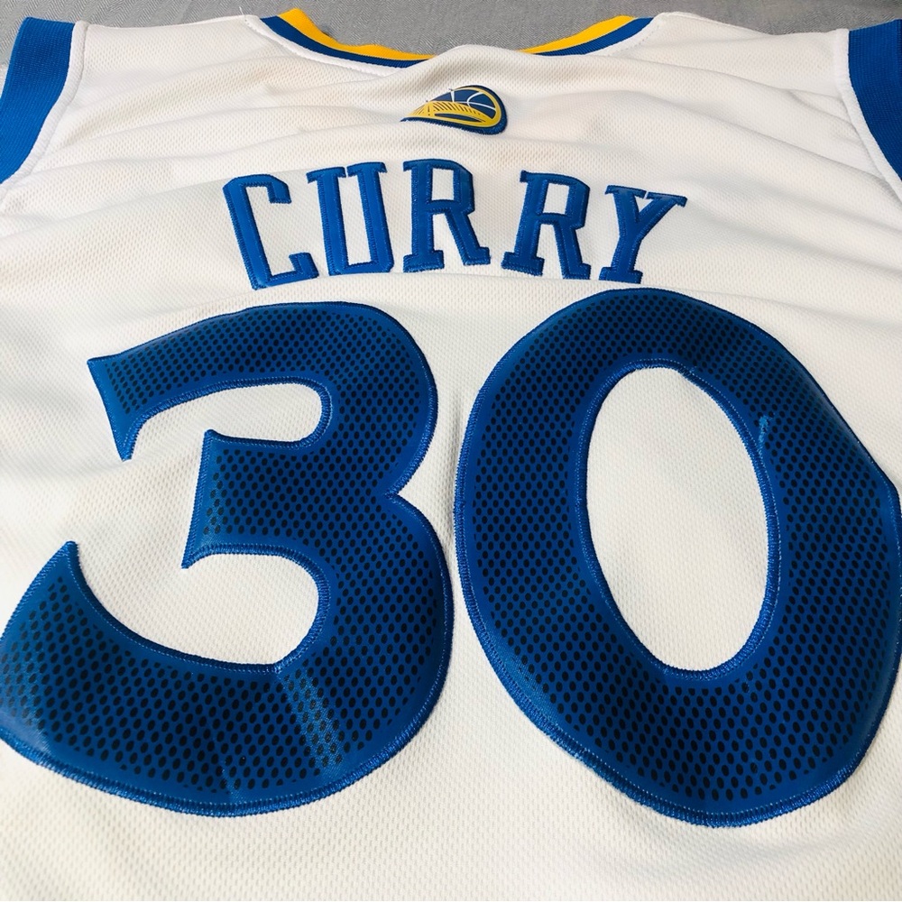 Adidas Golden State Warriors Steph Curry #30 Men's Sz XL +2 NBA Stitch READ - Picture 7 of 10